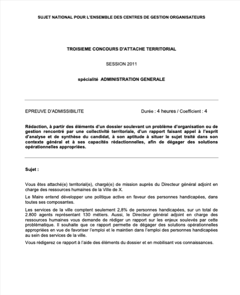 Rapport sur les enjeux soulevés par la mise en oeuvre d'une politique active en faveur des personnes handicapées