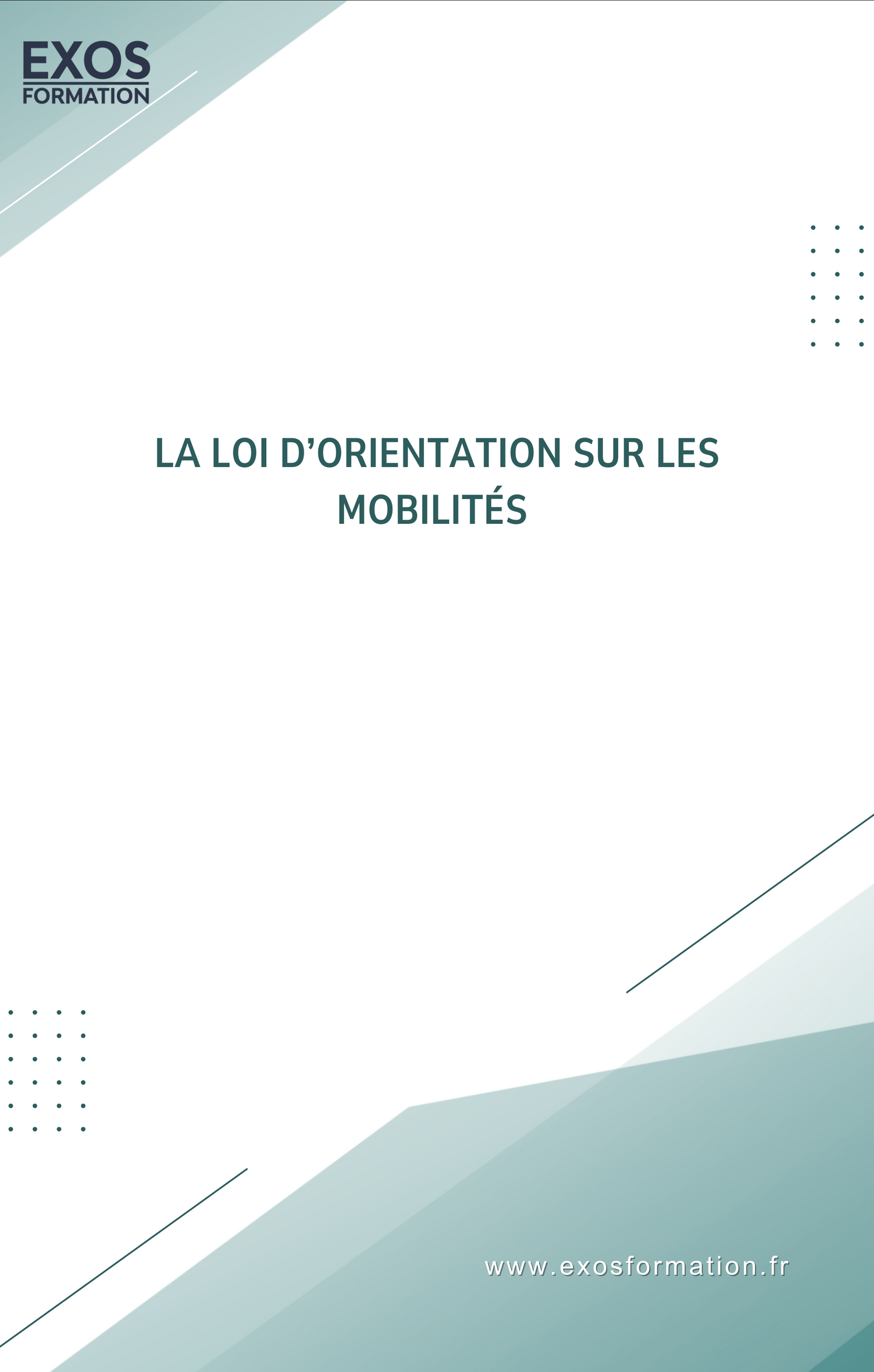 La loi d'orientation sur les mobilités