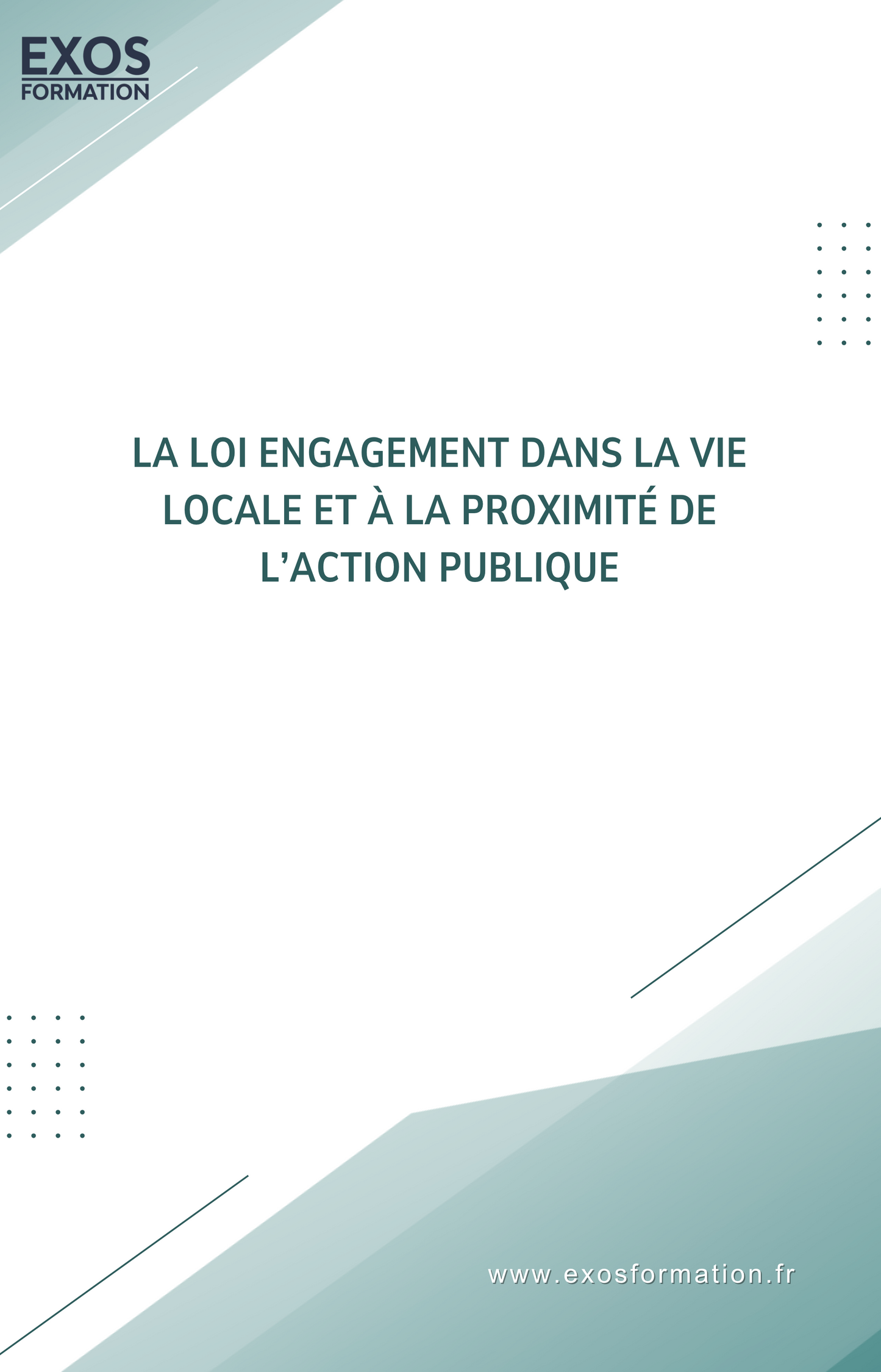 La Loi Engagement Dans La Vie Locale Et À La Proximité De L'action Publique