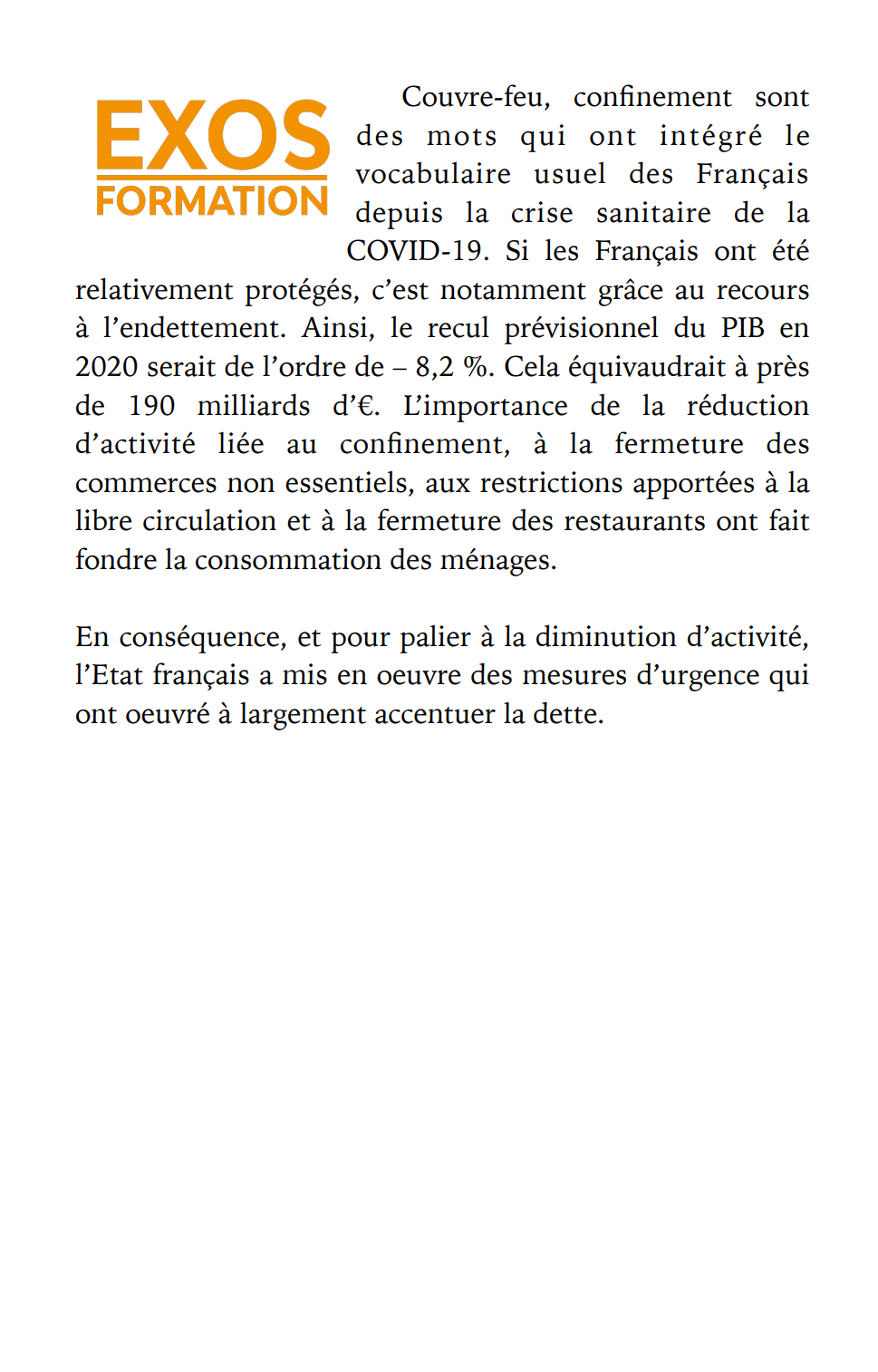 Les Finances Publiques post Covid-19