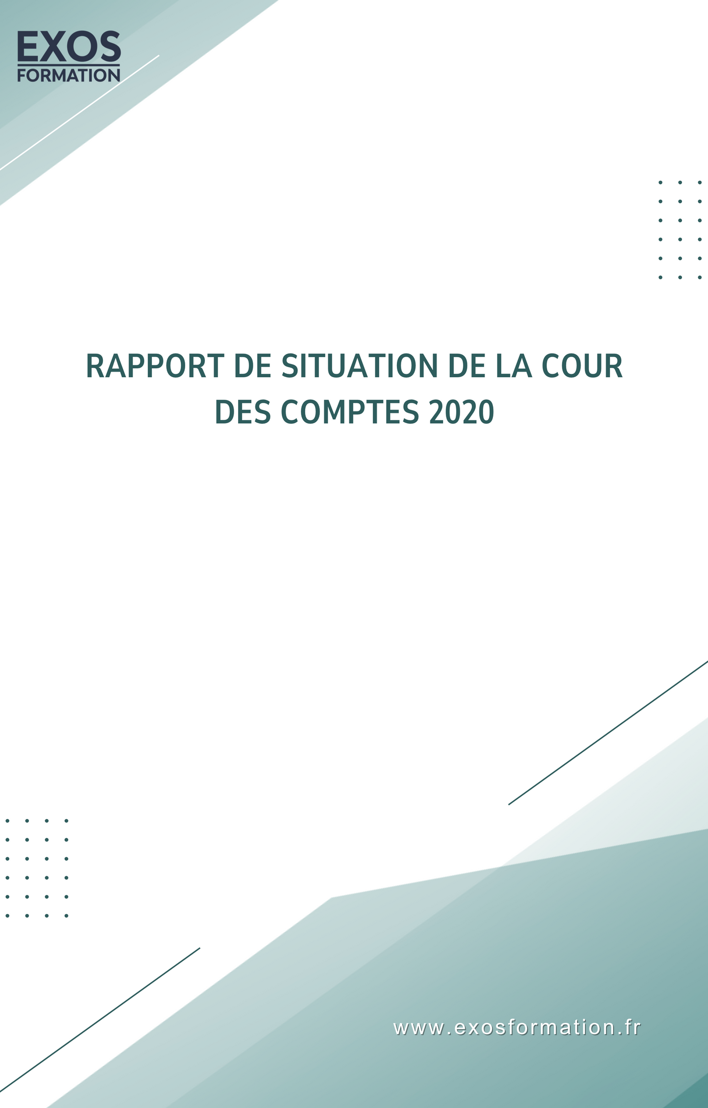 Rapport de situation de la Cour des Comptes 2020