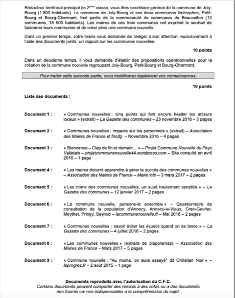 Rapport sur les communes nouvelles